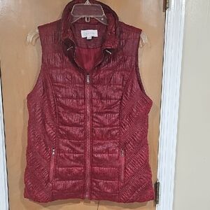 Erin London Red Quilted Vest